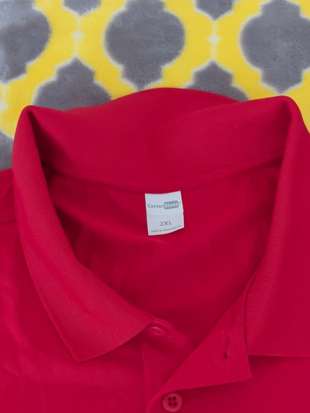 CornerStone Men's Bright Red Polo Shirt - 2XL